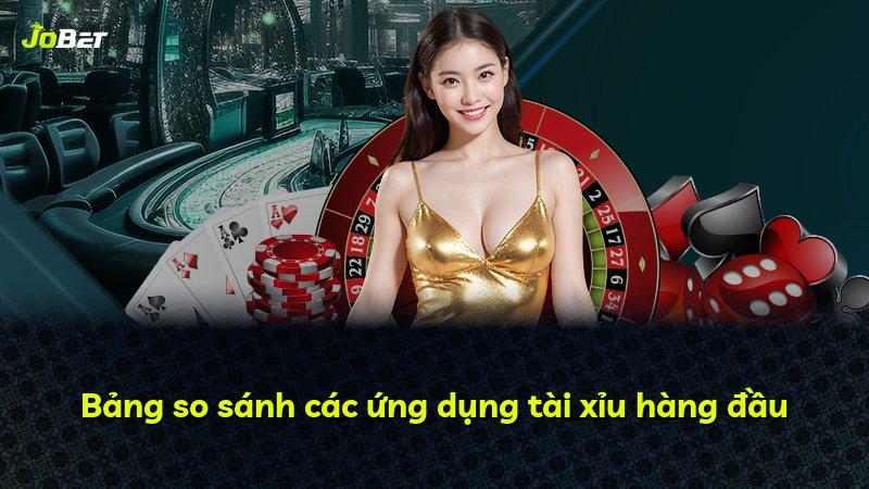 Bảng so sánh các ứng dụng tài xỉu hàng đầu