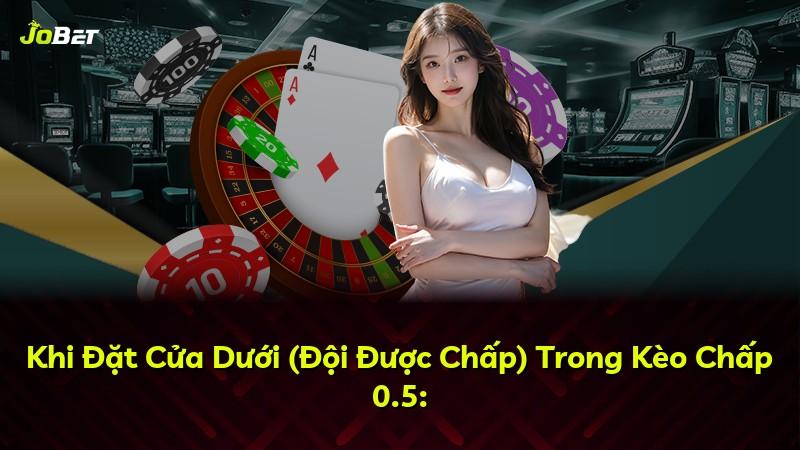 Khi Đặt Cửa Dưới (Đội Được Chấp) Trong Kèo Chấp 0.5: